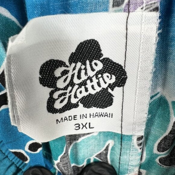 80s Hilo Hattie Womens 3X Hawaiian Maxi Dress Tropical Ruffle Hem Luau Vacation - Picture 14 of 16